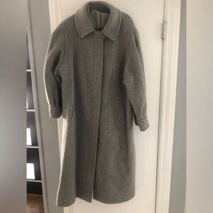 Ladies’ Vintage Llama Hair Long Coat Size XL